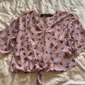 Code x Mode Floral Zipper Top - size S